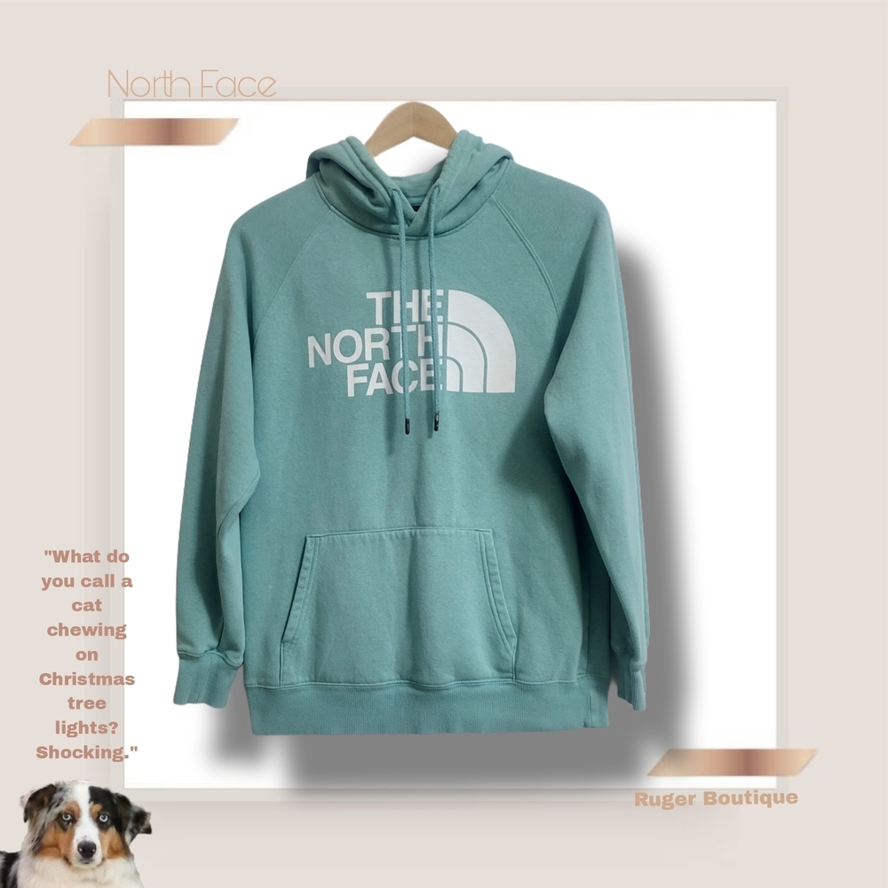 🌿The North Face Women's Medium/Large Pullover Hoodie - Light Turquoise - Picture 13 of 14